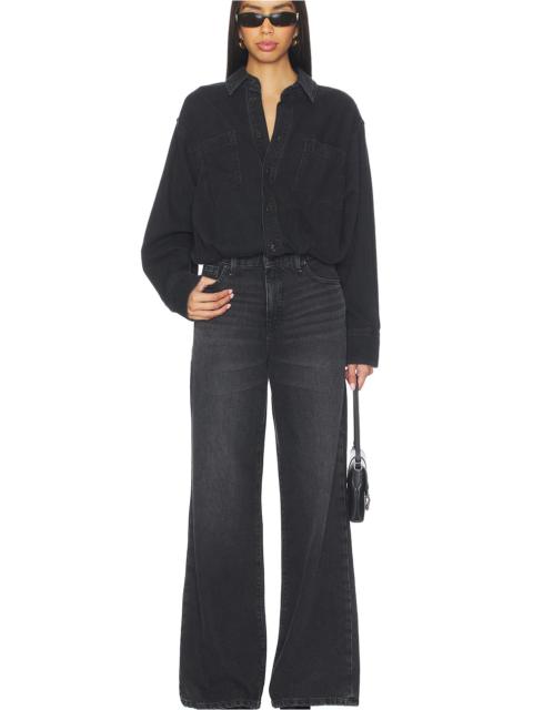 GOOD AMERICAN Denim Shirt Jumpsuit