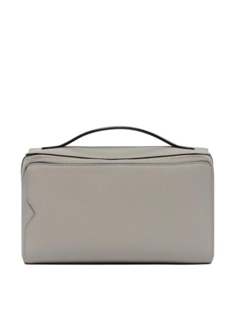 Valextra Gray V-Line Wash Bag