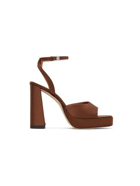 STAUD Brown Solange Heeled Sandals