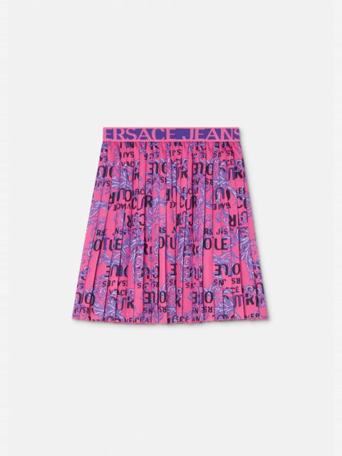 VERSACE JEANS COUTURE Logo Couture Pleated Skirt