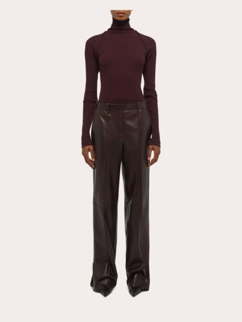 Helmut Lang Bonded Leather Zip Trousers