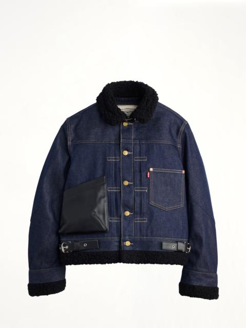 sacai Sacai x Levi's Womens Sherpa Denim Jacket in Indigo