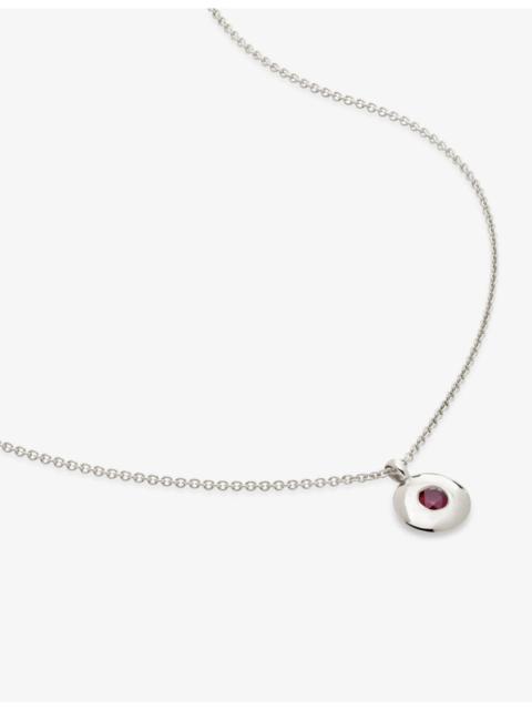 MONICA VINADER January Birthstone sterling-silver and red garnet necklace