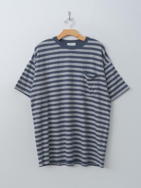 HERILL Work T-Shirt - Navy Border, Brown Border