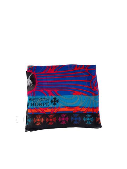 Chrome Hearts graphic-print scarf