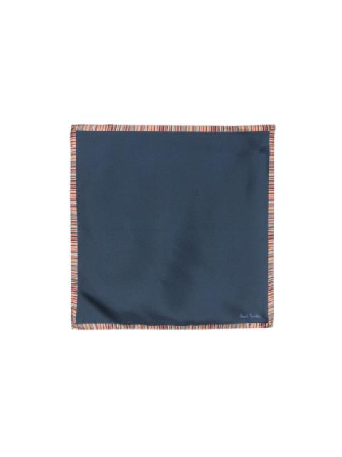 Signature Stripe silk pocket square
