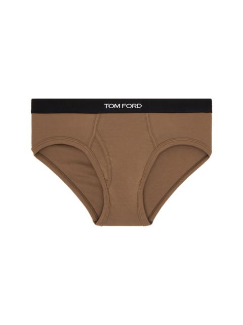 Brown Cotton Briefs