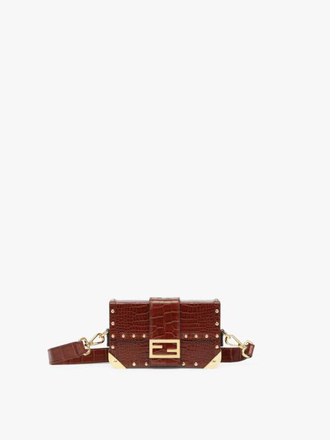FENDI Brown alligator bag