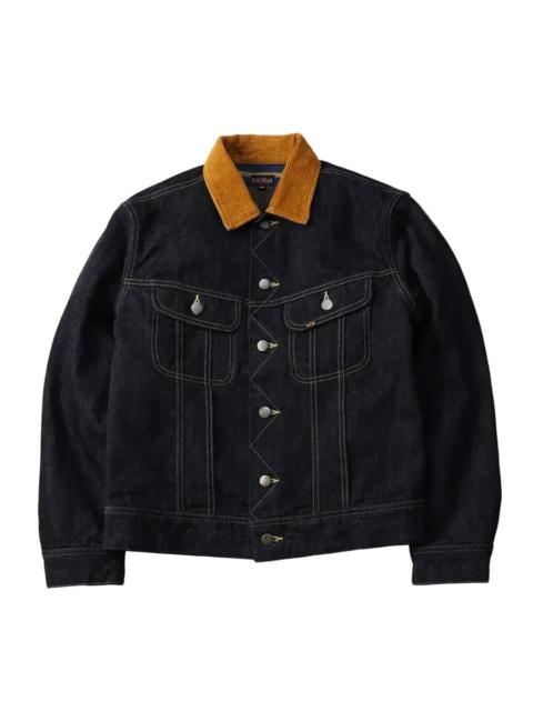 THE FLAT HEAD FN-OJ-D102 14.5oz Left-Hand Twill Zimbabwe Cotton Denim Blanket Jacket Blue