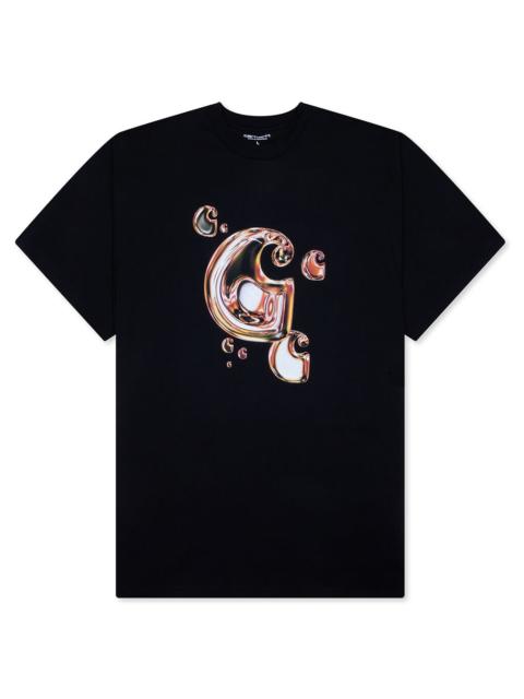 Carhartt S/S SOLAR CHROME C-LOGO T-SHIRT - BLACK
