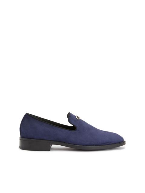 Giuseppe Zanotti Imrham logo-plaque suede loafers