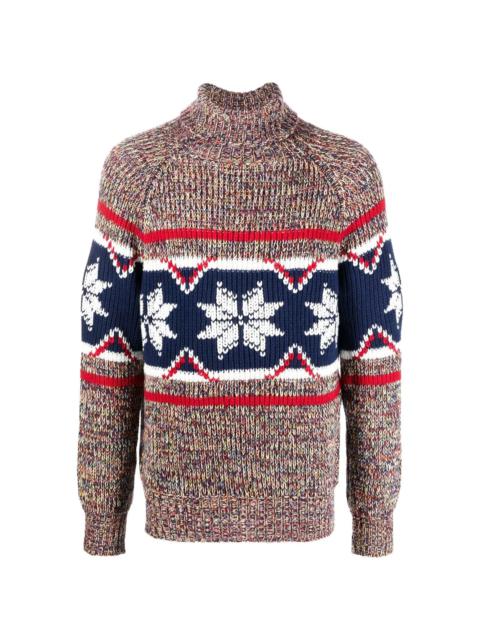 fairisle roll-neck jumper