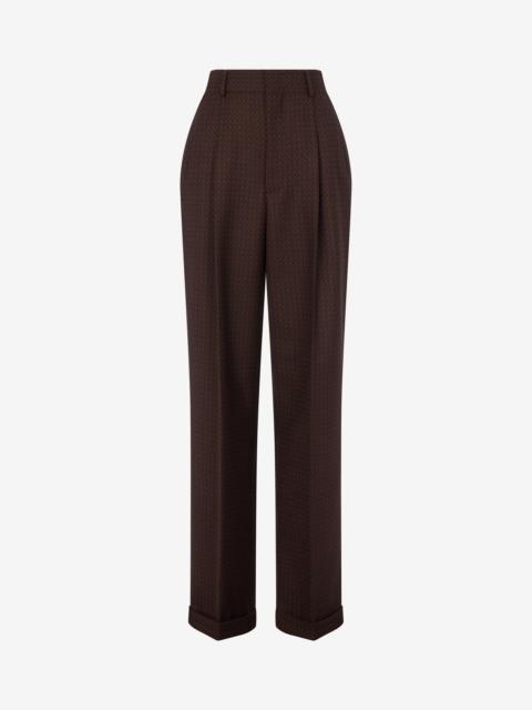 Moschino TROUSERS IN JACQUARD WOOL PEACE