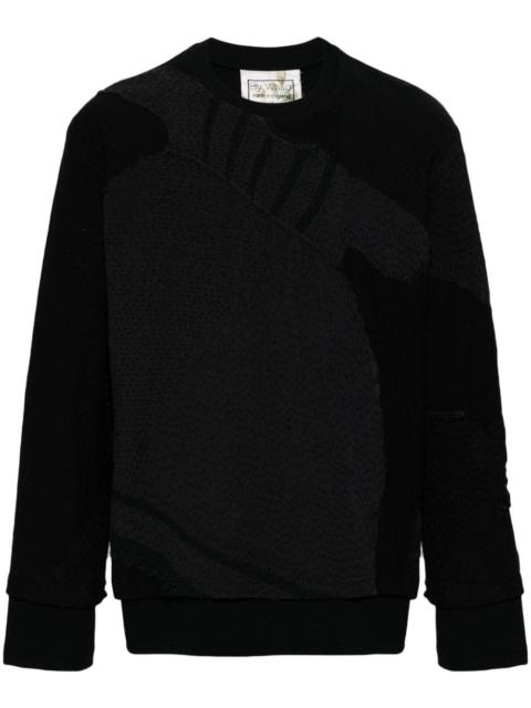 By Walid panelled cotton sweatshirt