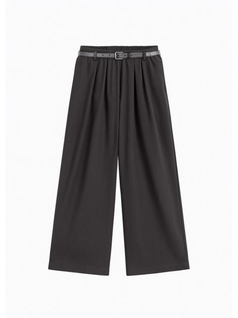 The Frankie Shop Ramsen Pleated Wide Trousers - Charcoal