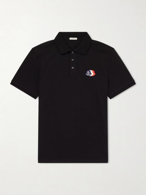Moncler Logo-Appliquéd Cotton-Piqué Polo Shirt