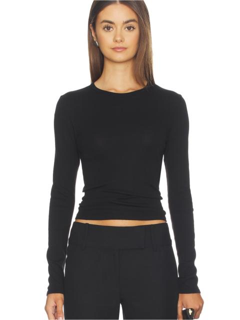 Enza Costa Fine Supima Cotton Long Sleeve Crew