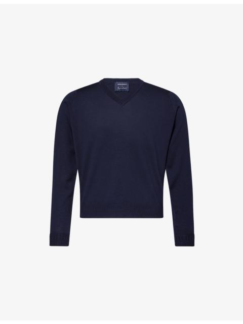 JOHN SMEDLEY John Smedley X Bill Nighy V-Neck Merino Wool Jumper