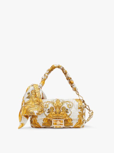 FENDI Fendace Quilted white silk  bag