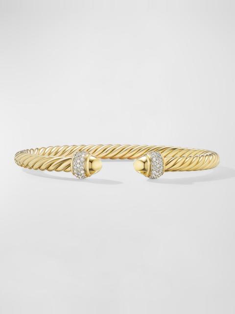 DAVID YURMAN Cable Bracelet with Diamonds in 18K Gold, 5mm