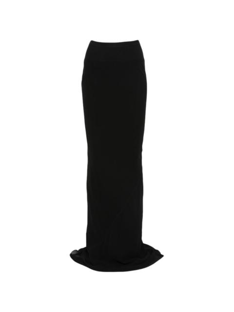 Rick Owens ribbed long maxi skirt