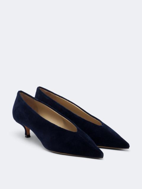 LE MONDE BÉRYL Babouche velvet pumps