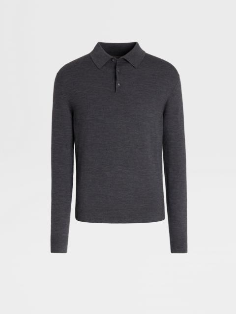ZEGNA DARK GREY 12MILMIL12 WOOL POLO