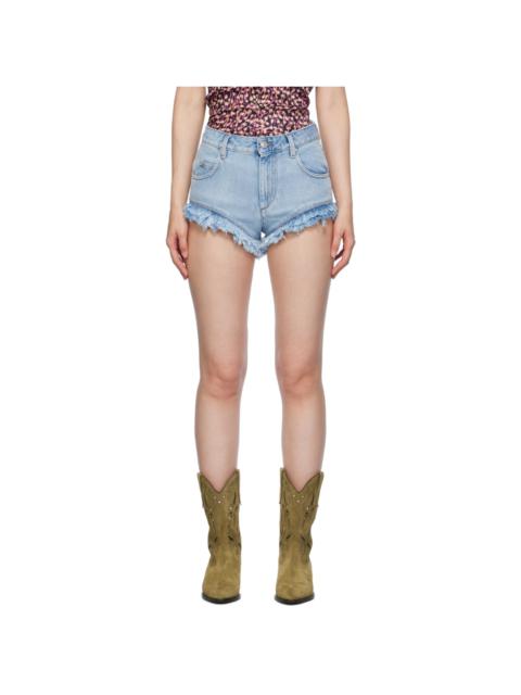 Isabel Marant Blue Eneidao Denim Shorts