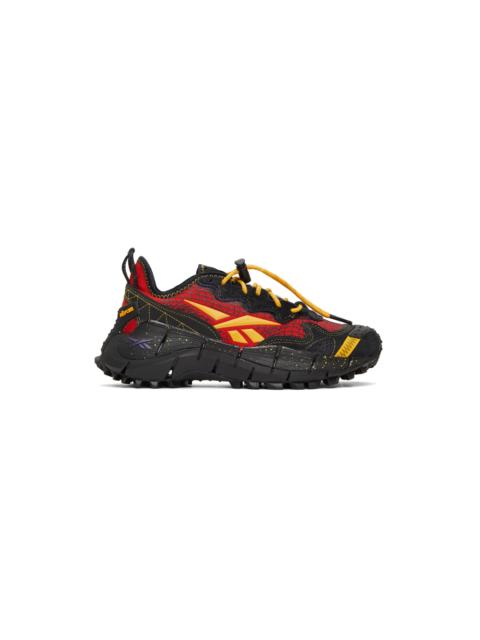 Reebok Black & Red A$AP Nast Edition Zig Kinetica II Edge Sneakers