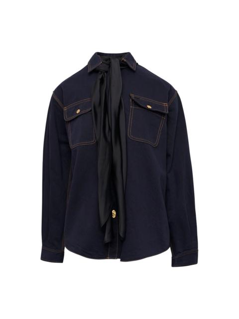 sacai Denim Shirt with Scarf