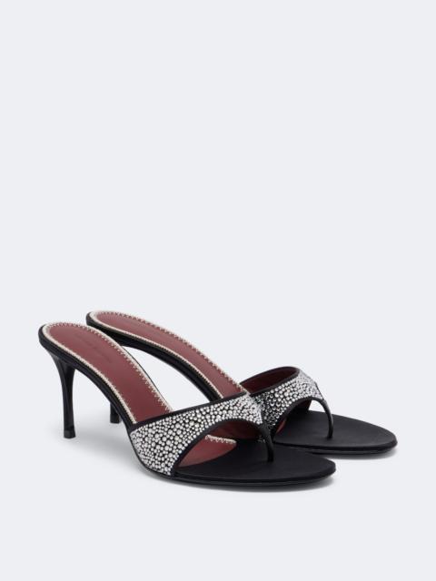 MAGDA BUTRYM Embellished satin thong sandals