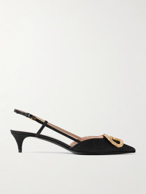 Valentino Vlogo 40 Moire Slingback Pumps