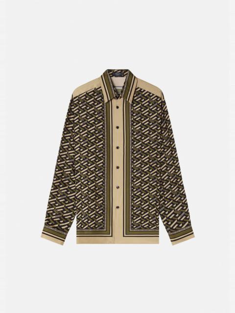 VERSACE La Greca silk shirt