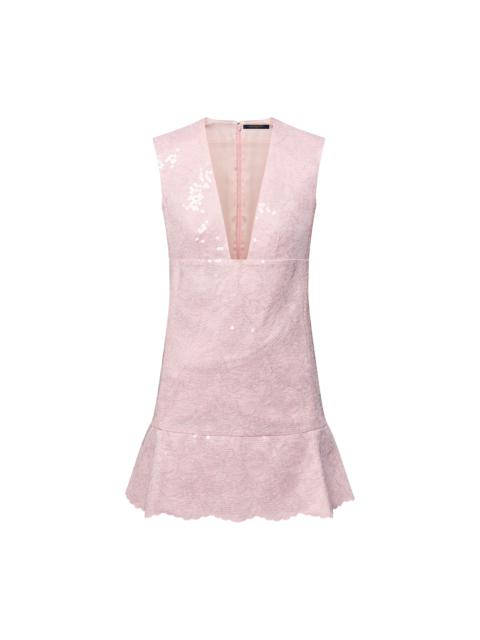 Louis Vuitton Sequin Lace Mini Dress