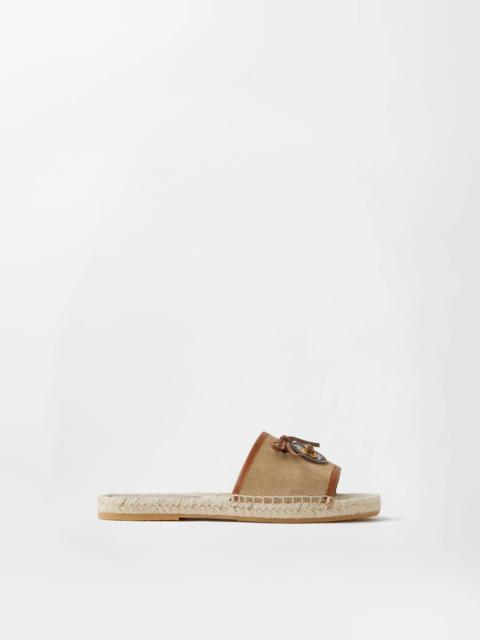 VERSACE Lola Suede Flat Sandals