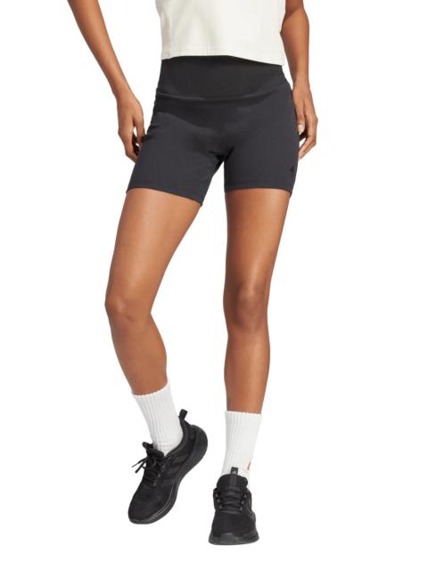 Rib High Waist Bike Shorts