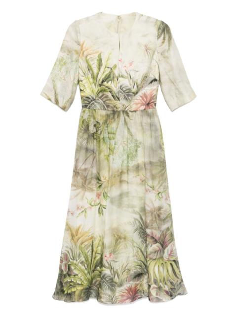 ELIE SAAB safari-print dress