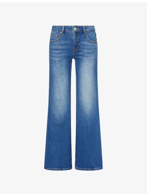 GOOD AMERICAN Low-Rise Bootcut Denim Jeans
