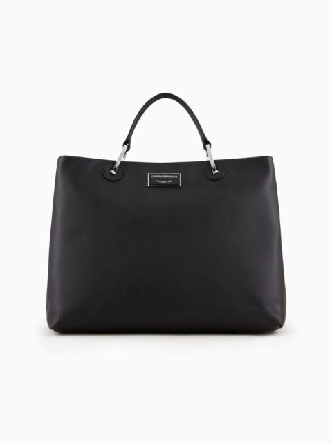 EMPORIO ARMANI ASV medium ecological leather MyEA shopper bag