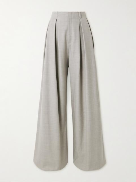 Ralph Lauren Greer Pleated Wool Wide-leg Pants