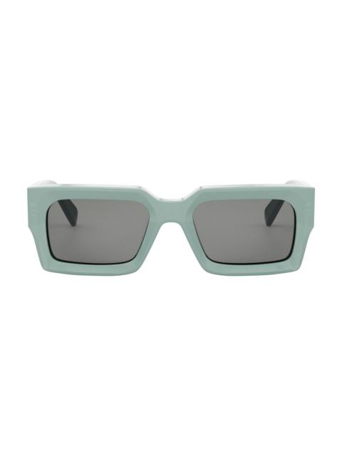CELINE Men's Bold 3 Dots 54MM Rectangular Sunglasses - Sea Green Smoke