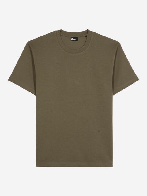 The Kooples MIXED T-SHIRT, STRAIGHT, PLAIN KHAKI