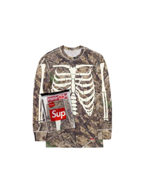 Supreme Supreme Hanes Bones Thermal Crew 1 Pack Woodland Camo