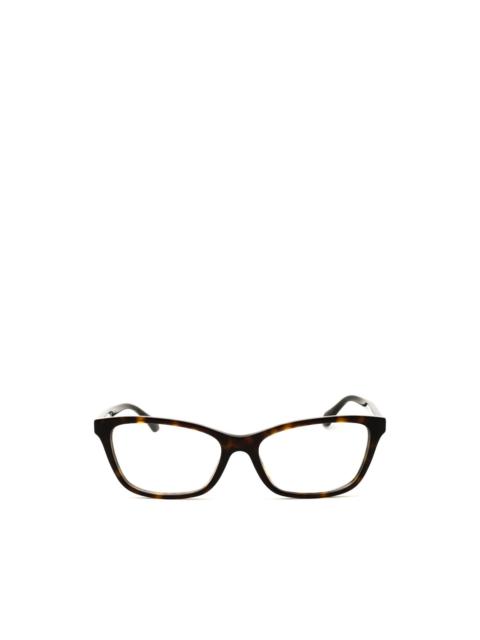 VERSACE tortoiseshell-pattern rectangle-frame glasses
