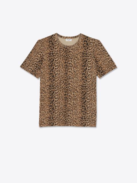 SAINT LAURENT leopard-print t-shirt