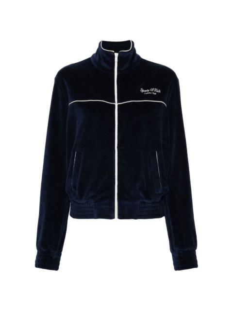 velour zip-up jacket
