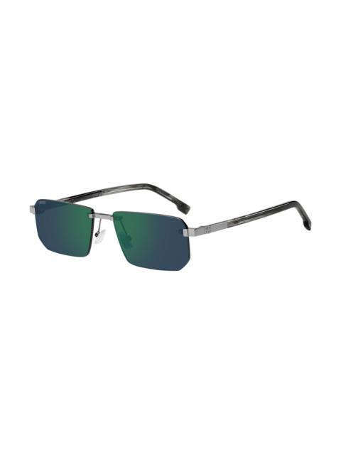 BOSS RIMLESS SUNGLASSES WITH COLORED LENSES AND DOUBLE B MONOGRAM