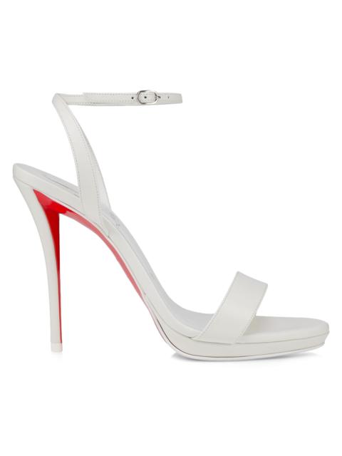 Christian Louboutin Women's Miss Z Queen 120MM Leather Sandals - Bianco