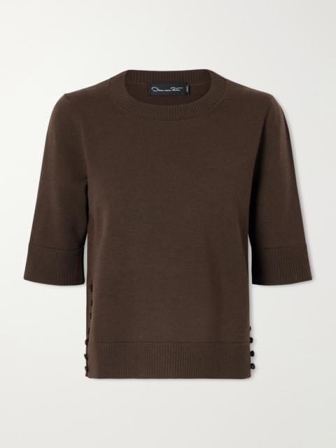 Oscar de la Renta Button-detailed Wool Sweater