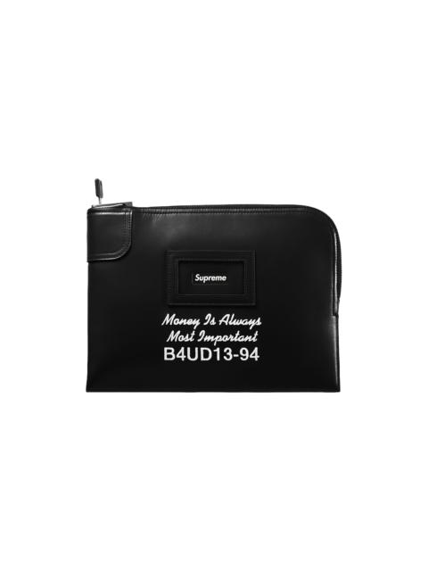 Supreme Leather Money Bag "FW25 - Black" SU27088